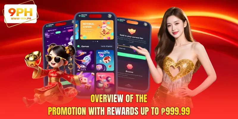 Overview of the promotion with rewards up to ₱999.99